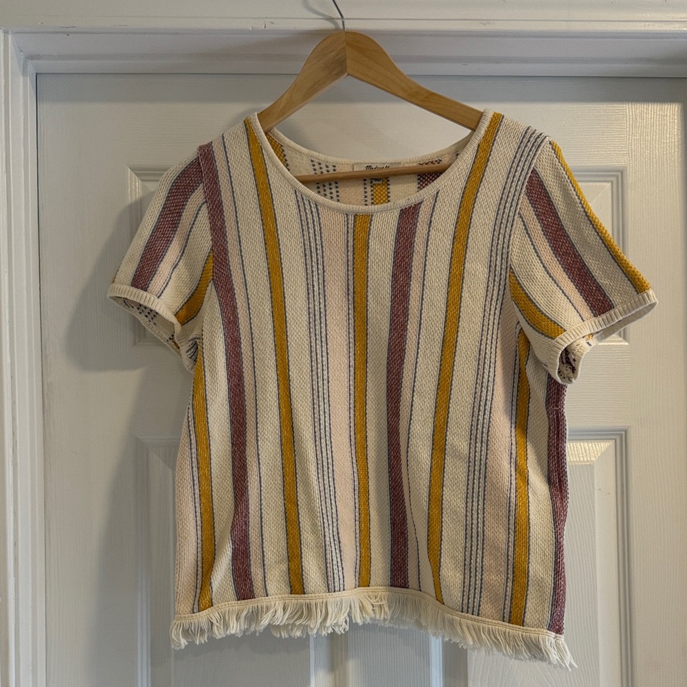 Madewell Multicolor Striped Short Sleeve Knit Tee